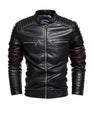 Men Motorcycle Suit And Fleece Leather Jacket
