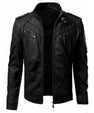 Casual Foreign Trade Leather Jacket Men Wish Hot Sale European And American Fashion Zipper Stand Collar Jacket