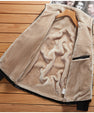 Men Plus Plush Plus Thick Leather Jacket Youth Leisure Large Size