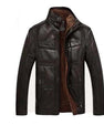 Men's Leather Jackets For Winter Jacket Men And Coats Leather Male Coat For Brand Men's Oblique Zipper Winter Down Biker Jacket
