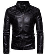Foreign Trade Stand-Up Collar Sportsman Motorcycle Leather Washed Pu Leather Jacket Coat Men Leather Jacket Coat