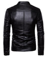 Foreign Trade Stand-Up Collar Sportsman Motorcycle Leather Washed Pu Leather Jacket Coat Men Leather Jacket Coat