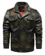 Leather Jacket Men's Stand-up Collar Slim Fit Short
