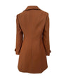 European And American Elegant Women's Solid Color Double Breasted Woolen Coat