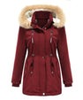 WInter Coat Detachable Hooded Feece Jacket Women