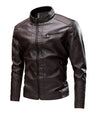 Spring And Autumn Cross-border Casual Men's Leather Clothing Stitching Motorcycle Retro Fashion Leather Jacket Coat