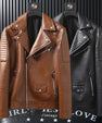 Spring And Autumn Slim-fitting Biker Leather Jacket