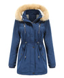 WInter Coat Detachable Hooded Feece Jacket Women