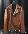 Spring And Autumn Slim-fitting Biker Leather Jacket
