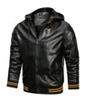 Men's Jacket Spot Hooded Multi-pocket Leather Jacket Men