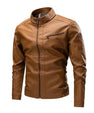 Spring And Autumn Cross-border Casual Men's Leather Clothing Stitching Motorcycle Retro Fashion Leather Jacket Coat