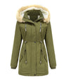 WInter Coat Detachable Hooded Feece Jacket Women