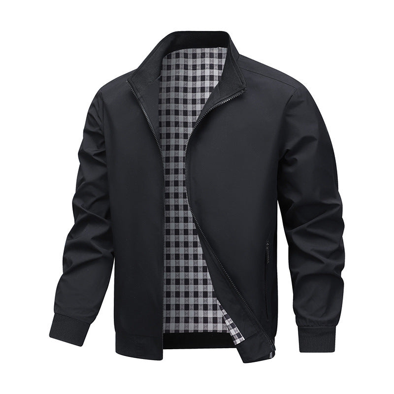 Casual Versatile Baseball Collar Jacket For Men