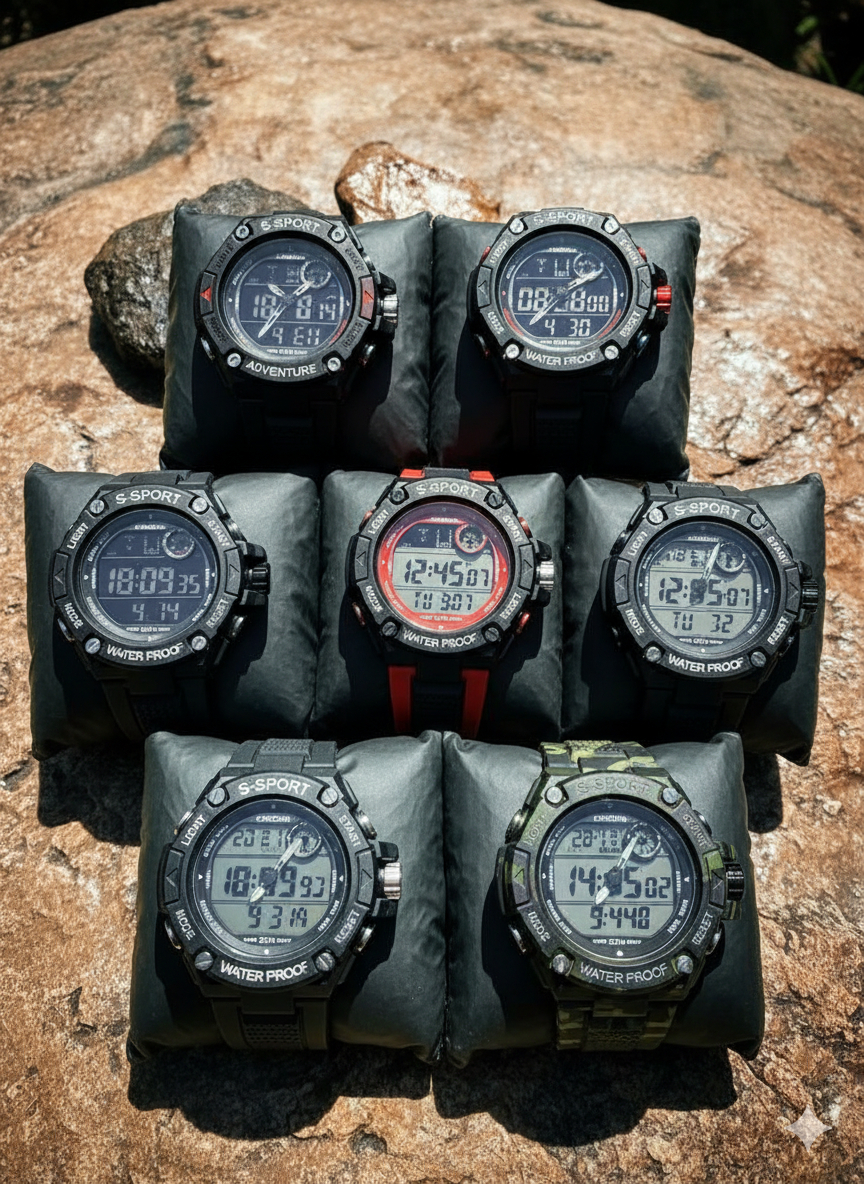 S-Sport Waterproof Digital Wrist Watch for Men | Outdoor & Casual
