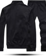 Premium Black Men's Tracksuit – Richman Logo Edition 2 Pcs - Black - Plain Collar Design