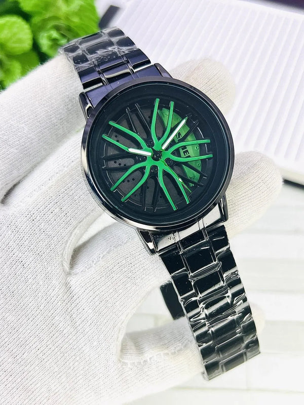 Premium Skeleton Sports Watch – Metal Chain | Stylish Men’s Analog Wristwatch