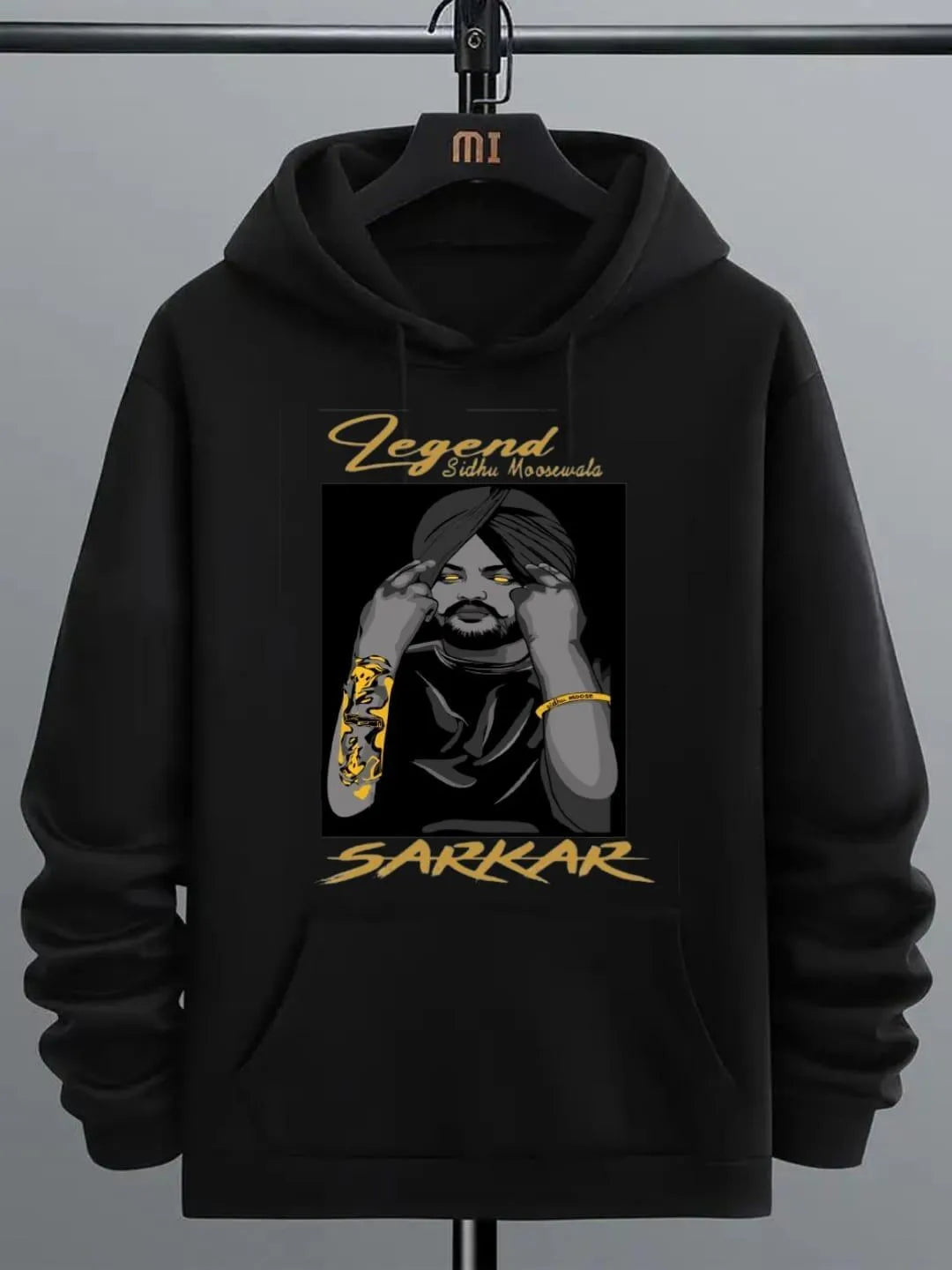 Black “Legend Sarkar” Graphic Hoodie – Premium Soft Fabric & Bold Streetwear Style