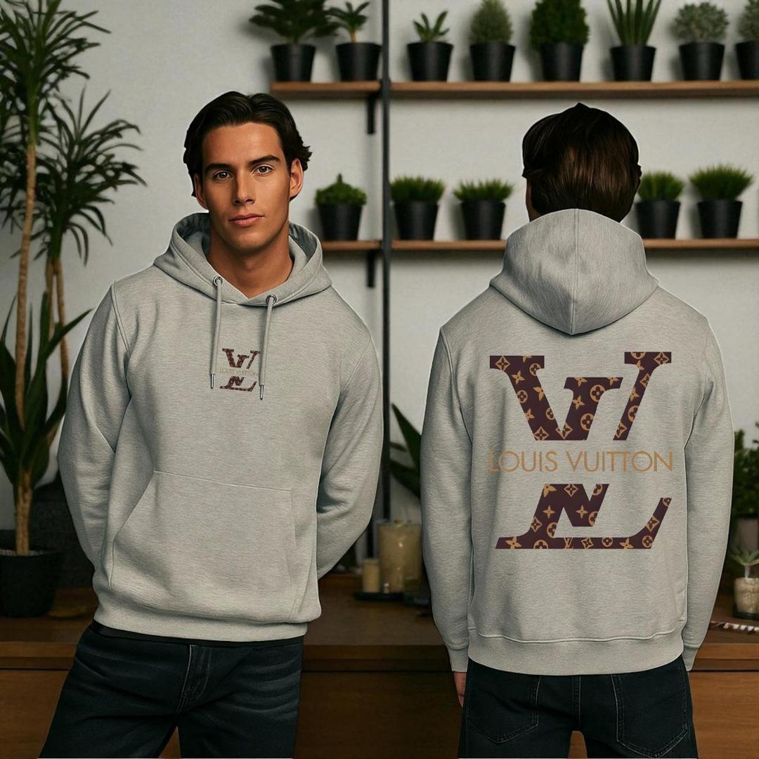 Louis Vuitton-Luxury Inspired Hoodie – Men's Fleece Printed Hoodie