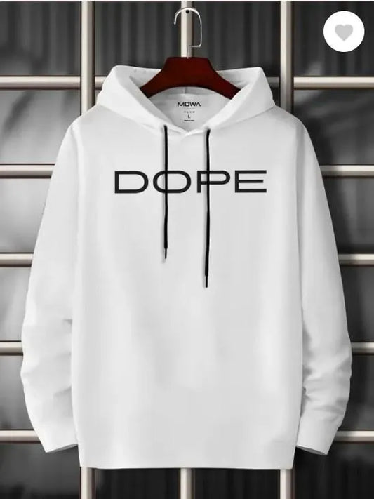 DOPE Hoodie -Men's Cotton Printed Hoodie– Minimal Streetwear Style