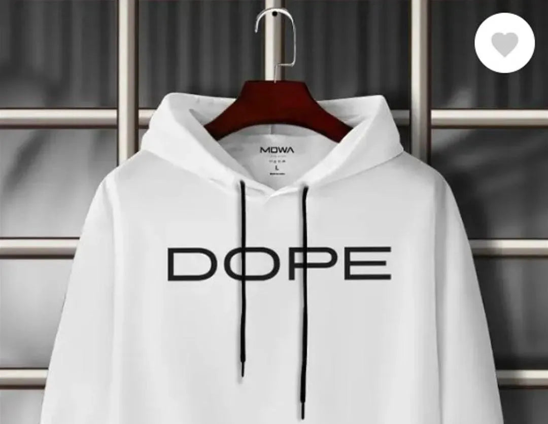 DOPE Hoodie -Men's Cotton Printed Hoodie– Minimal Streetwear Style