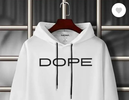 DOPE Hoodie -Men's Cotton Printed Hoodie– Minimal Streetwear Style
