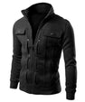1 Pc Men's Fleece Plain Jacket- Mexican Style- Black