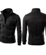 1 Pc Men's Fleece Plain Jacket- Mexican Style- Black