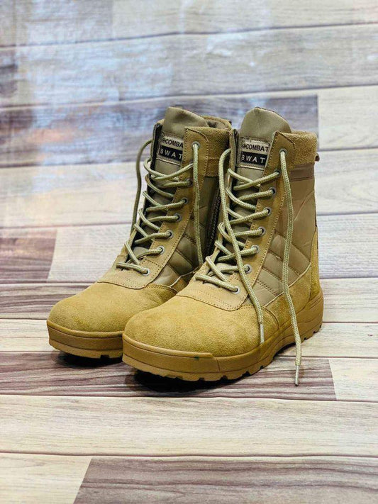 Men’s Tactical Desert Combat Boots – Heavy Duty Military SWAT Boots for Hiking, Patrol & Outdoor Use