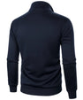 Stand Collar Cardigan Zipper Fleece-lined Thickened Threaded Cuff Casual Sweatshirt