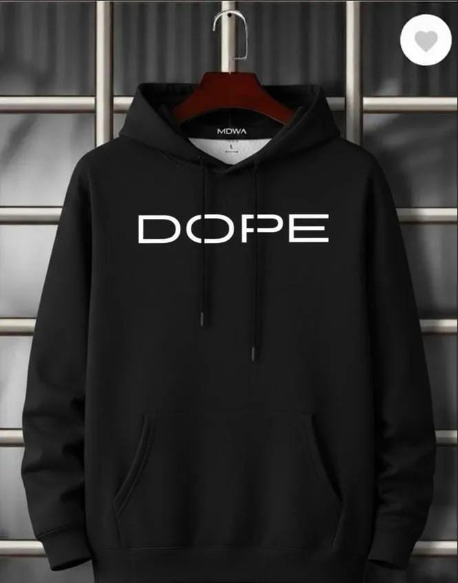 DOPE Hoodie -Men's Cotton Printed Hoodie– Minimal Streetwear Style