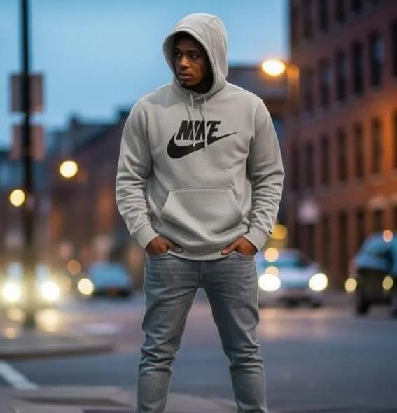 Premium Nike Gray Hoodie – Authentic Sportswear from Markaz