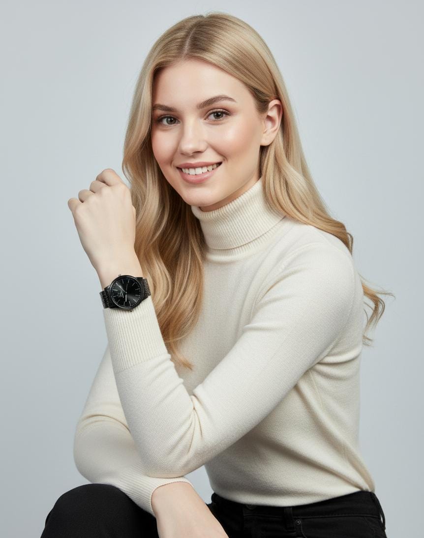 Couple’s Chronograph Watches – Premium Black Edition