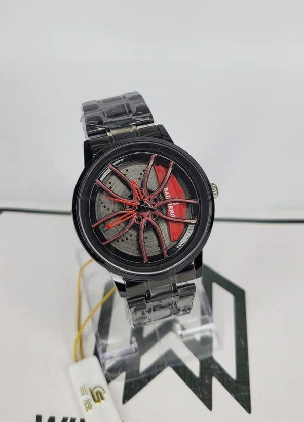 Stainless Steel Spinning Wheel Watch for Men