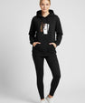Men’s Black Graphic Hoodie & Jogger Set – Streetwear Tracksuit with Cup Print