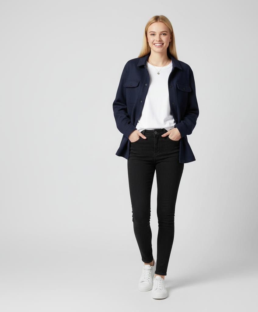 Men’s Plain Fleece Jacket – Soft Warm Collared Winter Wear