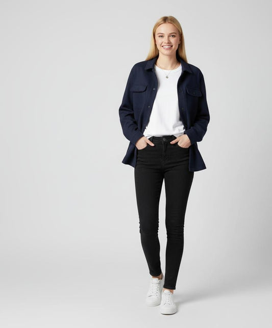 Men’s Plain Fleece Jacket – Soft Warm Collared Winter Wear