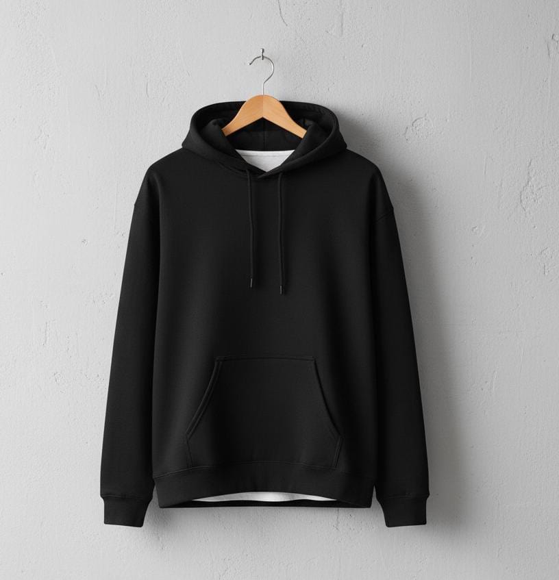 Premium Black Pullover Hoodie