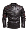 Men Motorcycle Suit And Fleece Leather Jacket