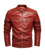 Men Motorcycle Suit And Fleece Leather Jacket