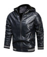 Men's Jacket Spot Hooded Multi-pocket Leather Jacket Men