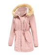 WInter Coat Detachable Hooded Feece Jacket Women