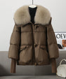 Down Cotton-padded Jacket Women's Short Fur Collar Thickened Coat Winter Clothing