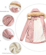 WInter Coat Detachable Hooded Feece Jacket Women