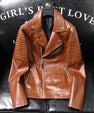 Spring And Autumn Slim-fitting Biker Leather Jacket