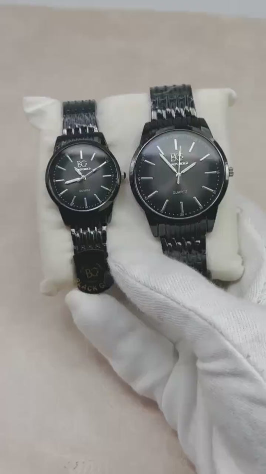 Couple’s Chronograph Watches – Premium Black Edition